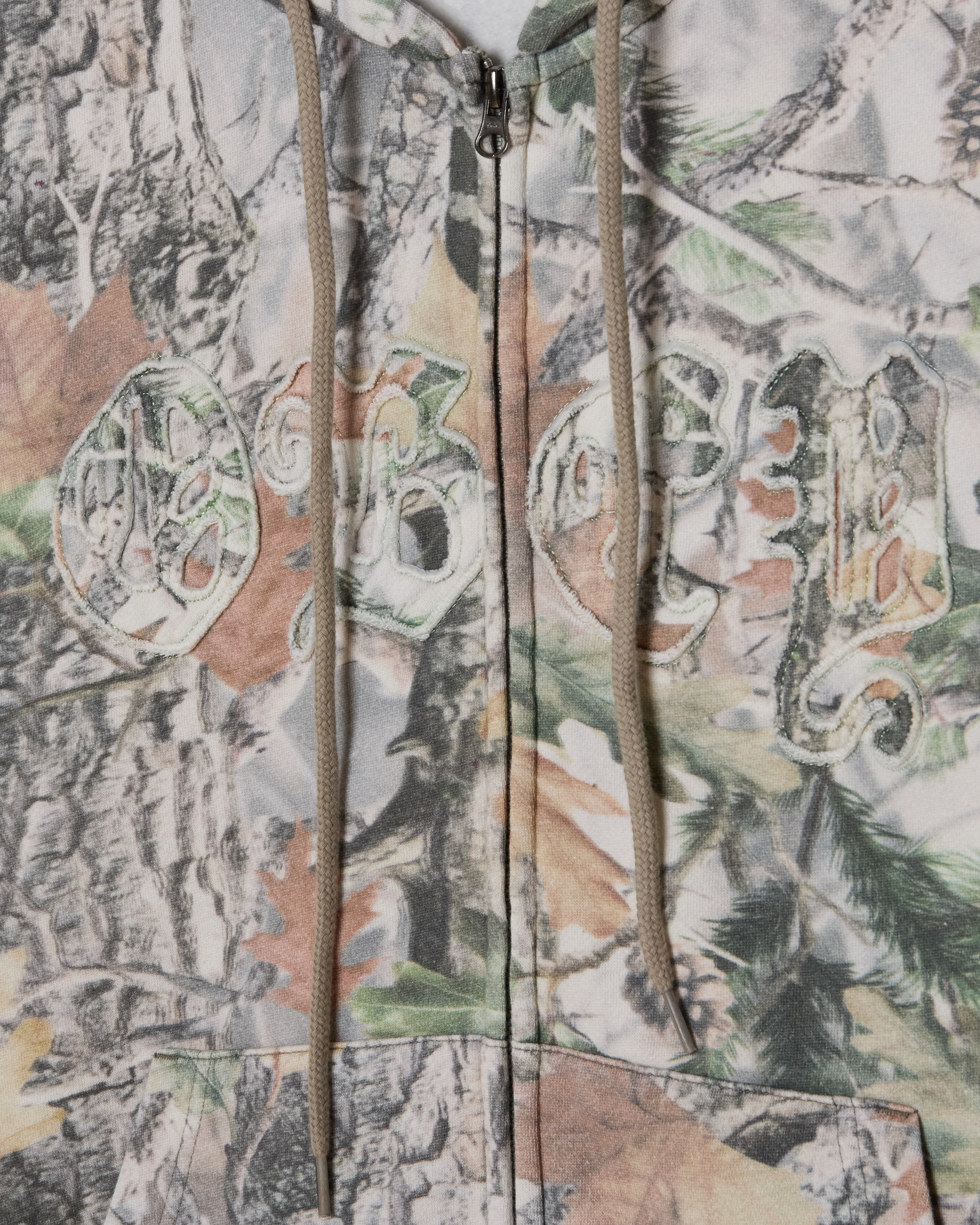 Obey Gothic Zip Hood Dusty Vintage Wood Camo Herren Hoodie beige